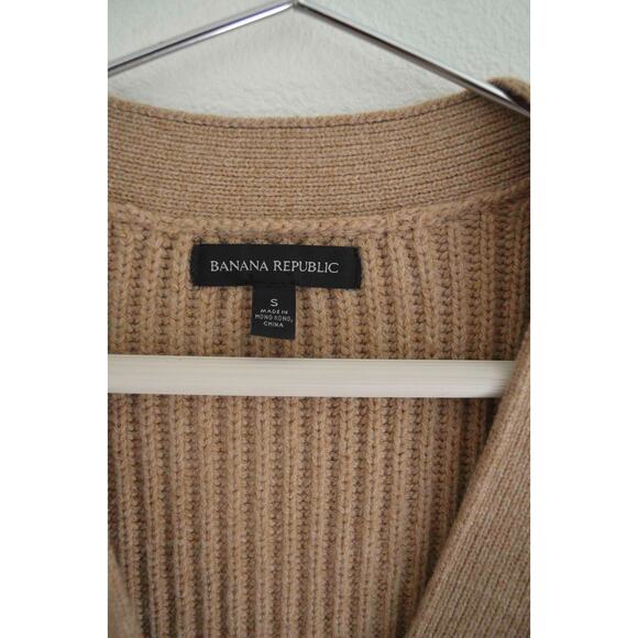 Banana Republic Tan Merino-Cashmere Blend Cuffed Cardigan - Picture 3 of 4